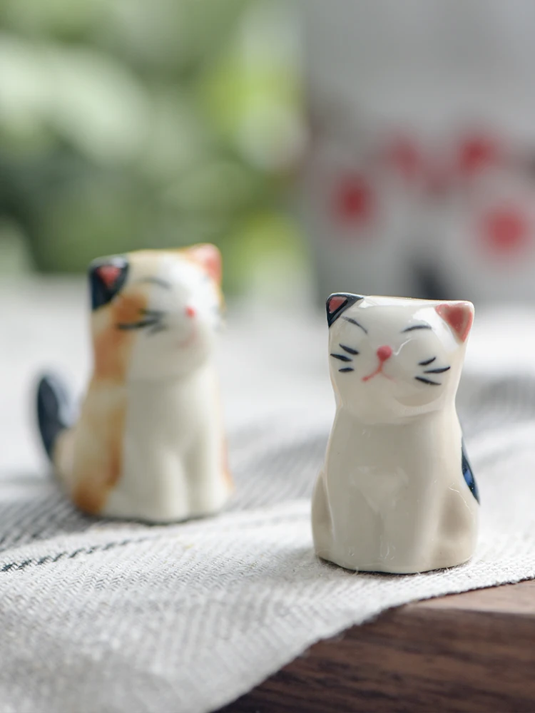 Домашний декор керамический котенок Держатель для палочек plutus столовые приборы