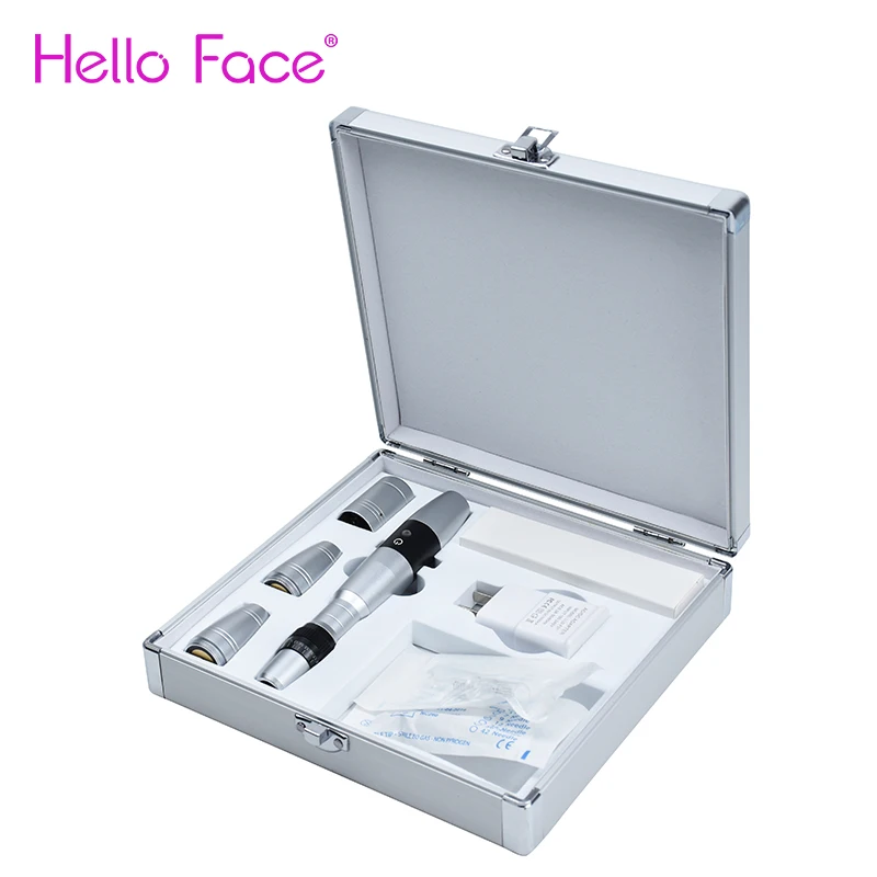 Дерма Пен светодиодный фотон 7 цветов Электрический микро иглы инструмент с 2