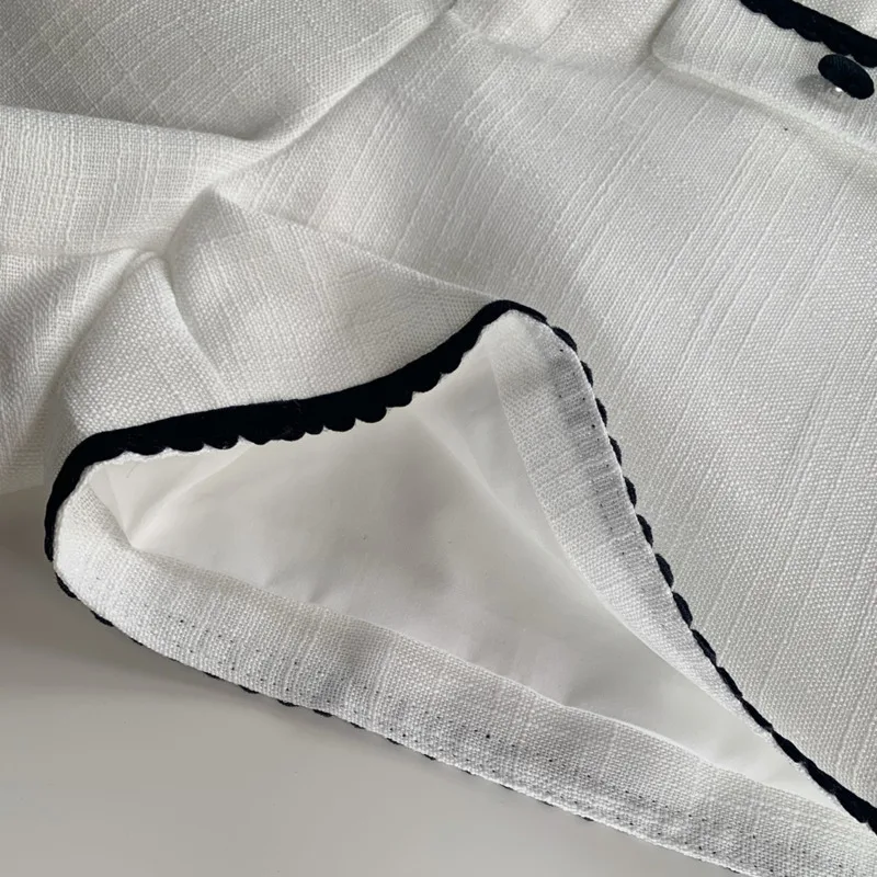 

High Quality Small Fragrance Tweed 2 Piece Sets Women Outfits Crop Top Short Jacket Coat + Shorts Set Korean Sweet Pant Suits