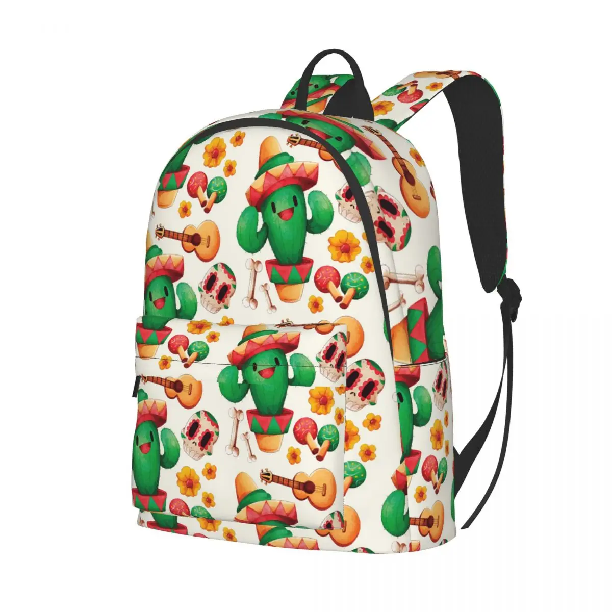 

2021 Casual Backpack Dia De Muertos Cactus School Bag for Teenage Travel Tote Packbag