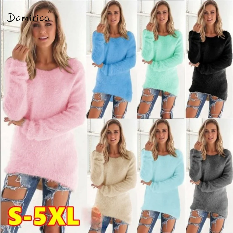 

Women's Sweater Long Sweater Women Fashion O-neck Loose Basic Multicolor Long Sleeve Top Pullovers Women's Sweater Plus Size 5XL
