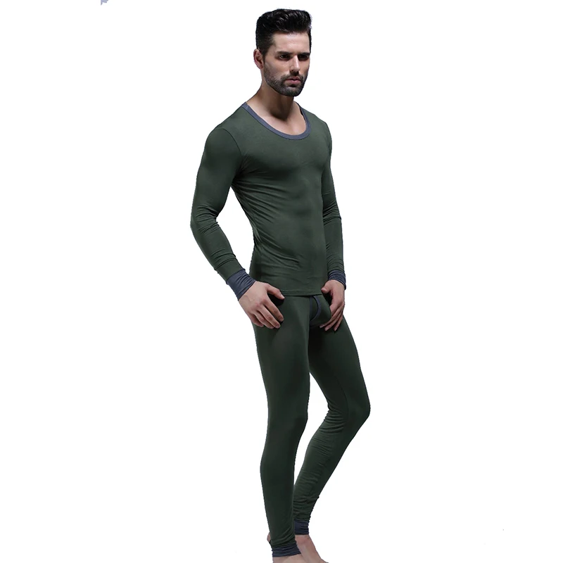 1 комплект зимние теплые мужские кальсоны из мягкого модала термобелье для