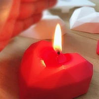 sj 6 cavity 3d geometry hearts candle mold silicone molds for diy handmade art craft candle making soap making mould