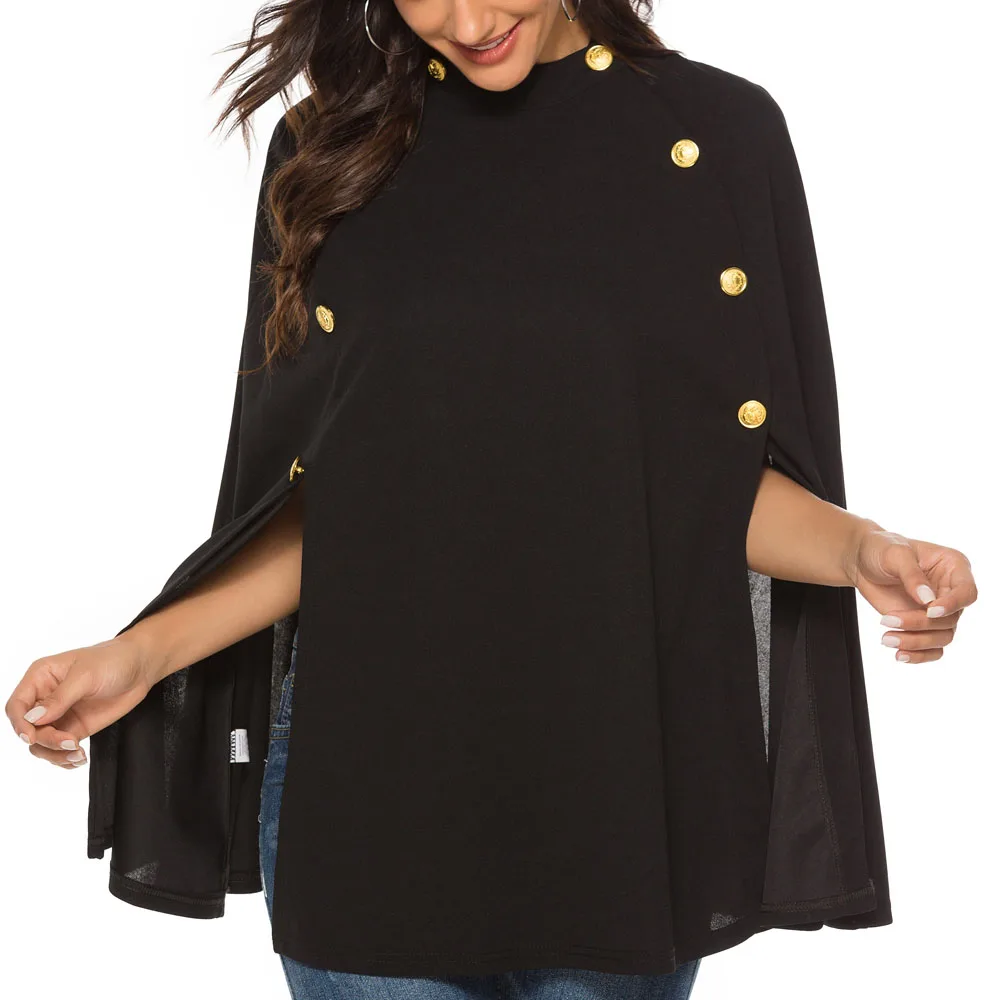 Женский Длинный плащ в британском стиле повседневный черный двубортный пиджак с