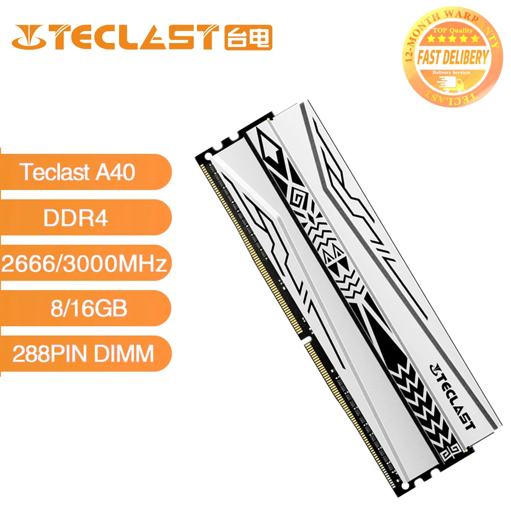 Оперативная память Teclast Armor DDR4 4 ГБ 8 16 2666 МГц 3000 модуль памяти Aurora series A40 288PIN DIMM 1 2 в