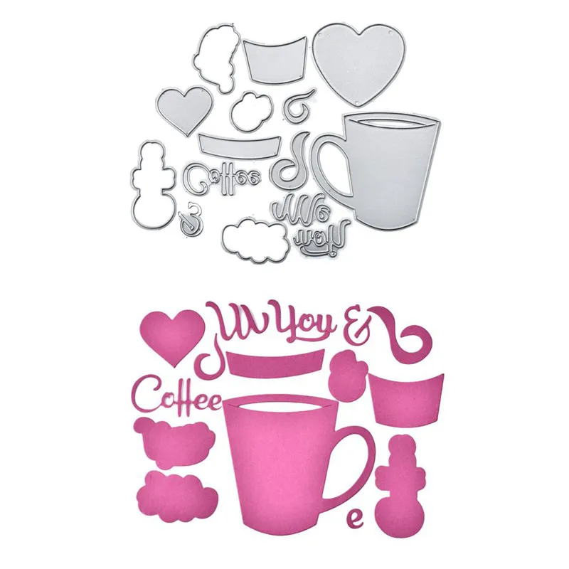 TTLIFE Набор чашек для кофе металлические режущие штампы DIY Скрапбукинг альбом