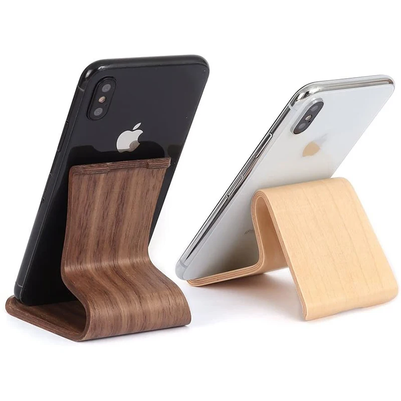 Birch/Walnut Mobile Phone Stand Wooden Universal Holder Desktop Bracket for xiaomi iphone 11 huawei Android phone | Мобильные
