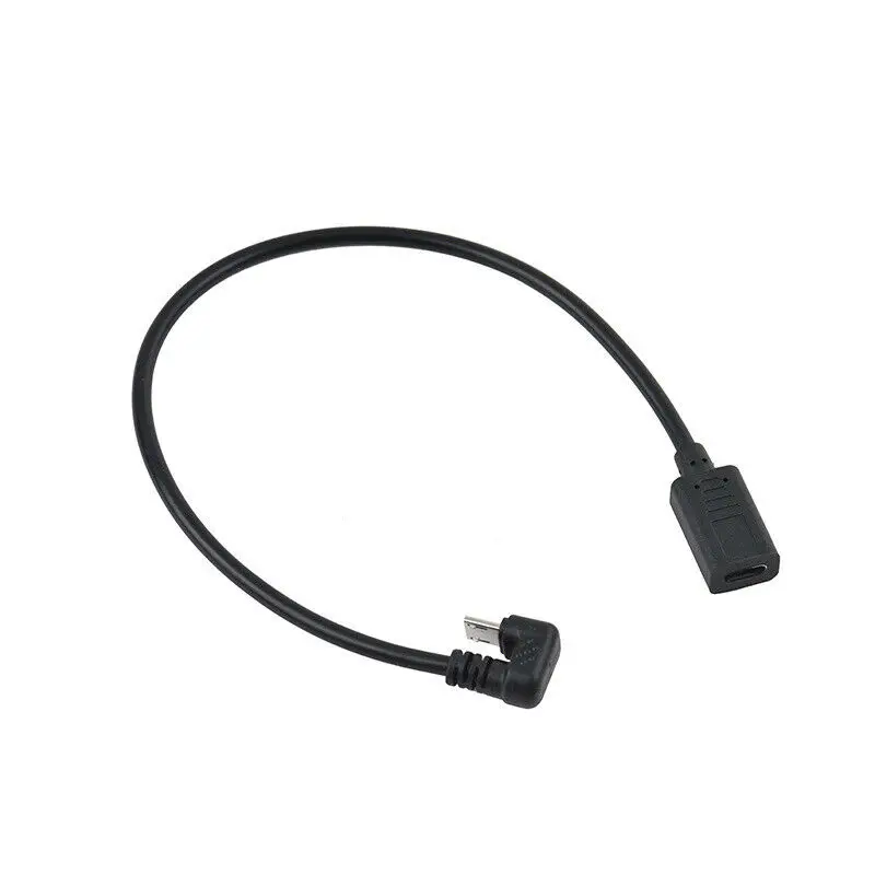 

Angle Micro USB Male to Type C USB 3.1 USB-C Female Adapter Cable Cord Connector