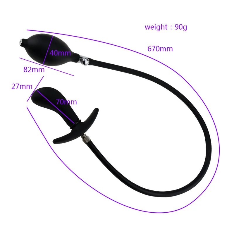 Надувная Анальная пробка диаметром до 95 мм силиконовая для женщин и мужчин