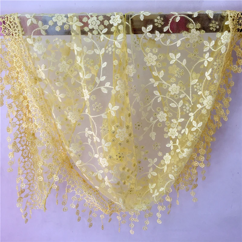Women Fashion Triangle Wrap Lady Shawl Flower Lace Scarf Female Baby Tassel Shawls Scarves Spring Summer Photo Props Accessories |