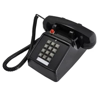 dual line interface corded desk telephone with loud ringer red light flash retro 1 handset landline phone for home office