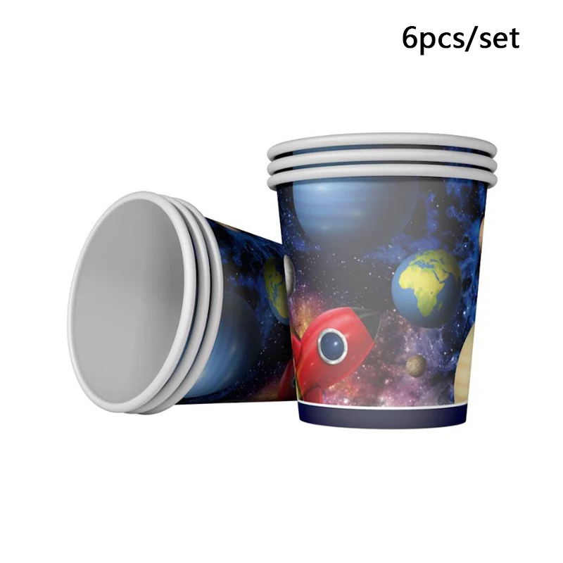 1 упаковка Rocket Planet Happy Birthday одноразовая столовая посуда набор для детской