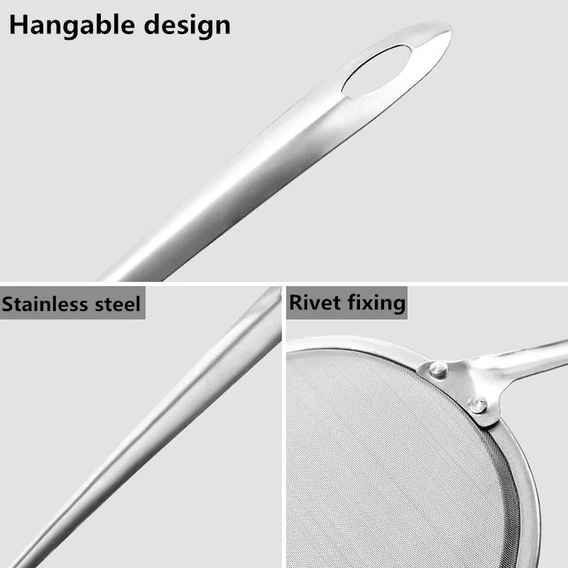 S/M/L Размер тонкой сетчатой проволоки масляный фильтр половник дуршлаг сито для