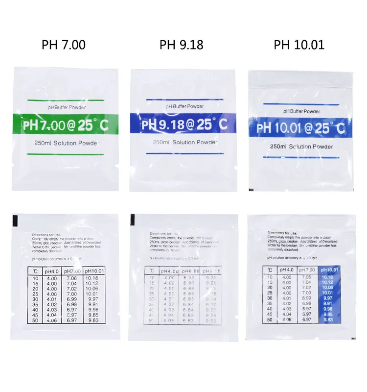 Yieryi PH буфера Порошковая мера калибровочное решение PH4.01 6,86 9,18 7,00 10,01 Калибровочная точка для PH тестового метра