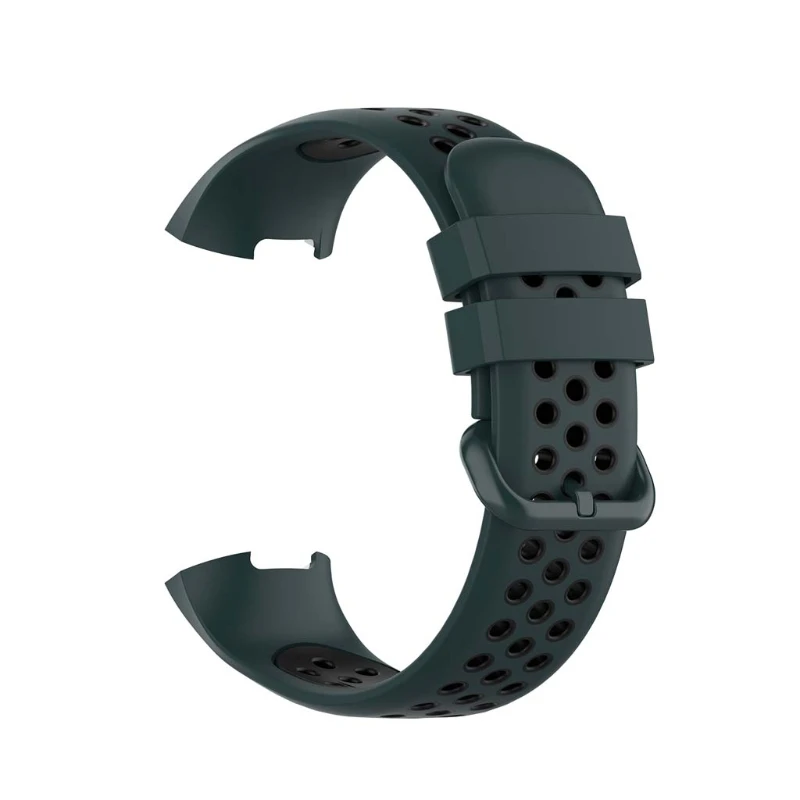 

For -Fitbit Charge3/3SE/4/4SE Breathable Wristband Bracelet two-color Sport Silicone Replacement Band Watch Strap
