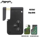 3-кнопочный ключ jingyuqin 433 МГц ID46 PCF7947, чип и вставка, маленькое лезвие, дистанционный смарт-ключ, карта для Renault Megane Scenic Grand