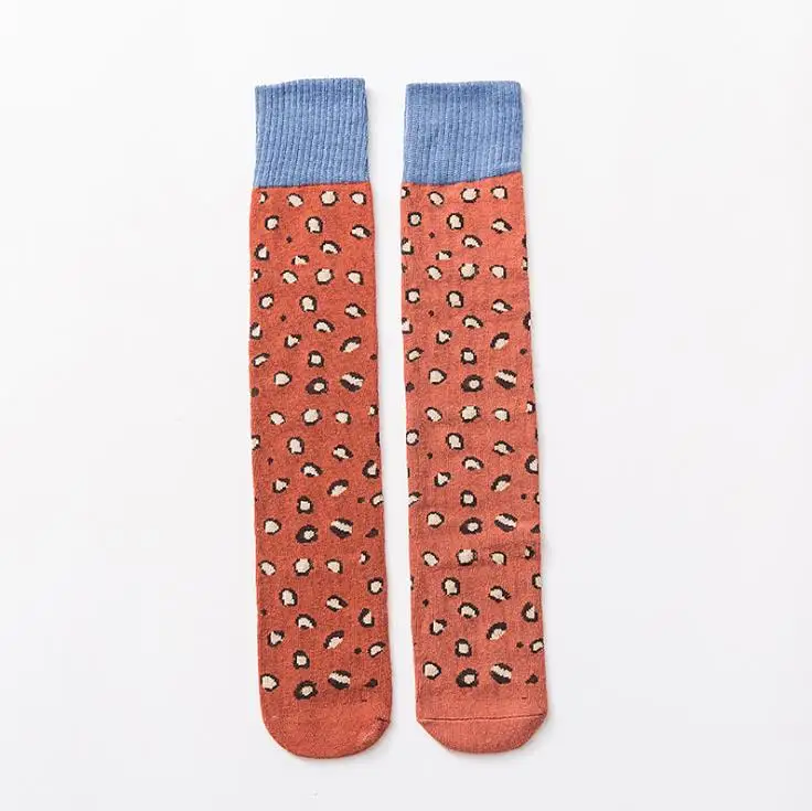 Чулки в стиле хип хоп с леопардовым принтом для девочек и чулки до бедра носки