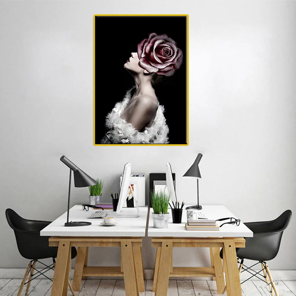 Новая Черно-белая художественная фотография перо фигура маска ручная роспись