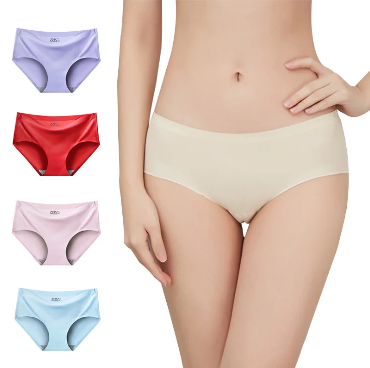 Распродажа шелковое нижнее белье без следов женские сексуальные трусы со