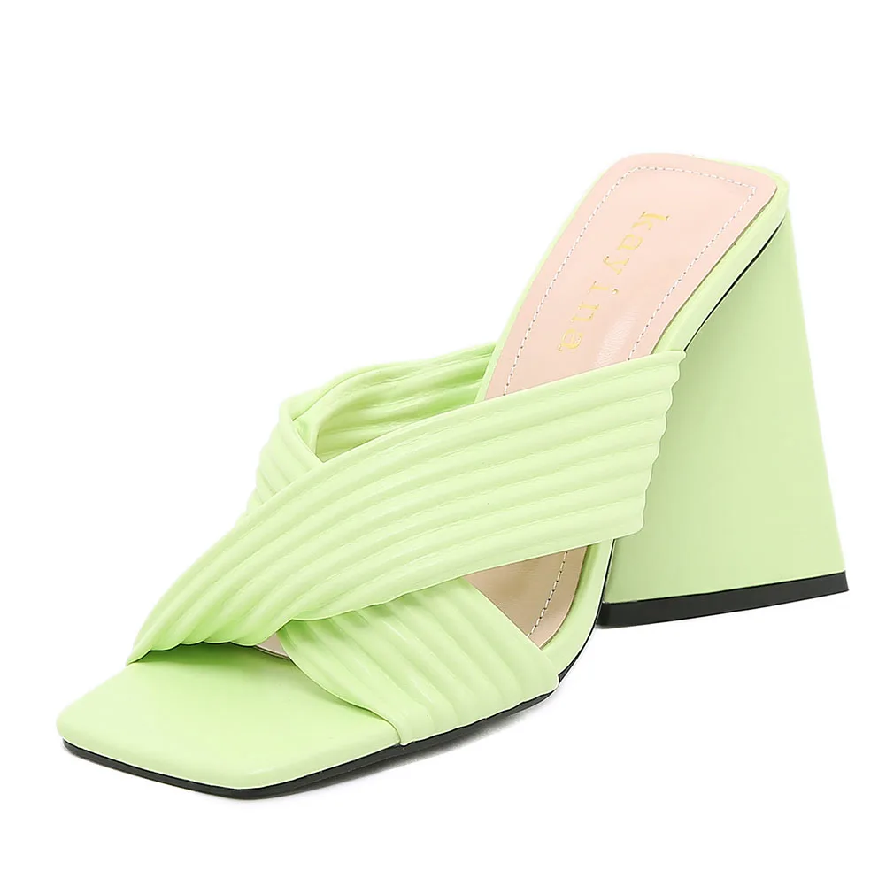 

Сандалии женские с открытым квадратным носком, пикантные босоножки на толстом высоком каблуке, пляжная обувь для вечерние, лето