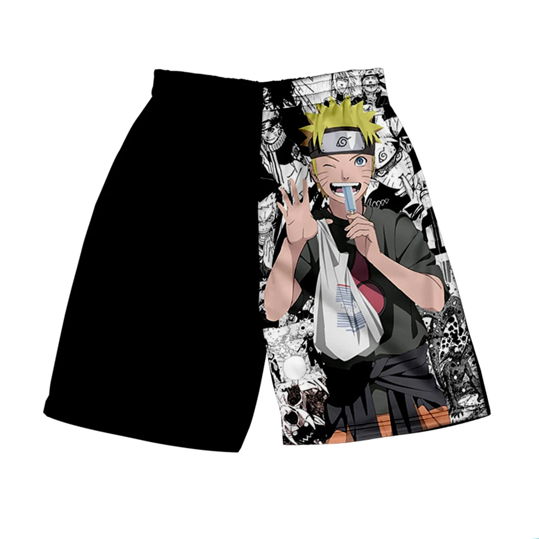 

ATSUNSET Casual Uzumaki Anime Print Shorts Men Harajuku Streetwear Shorts Summer Hawaii Fashion Bottoms