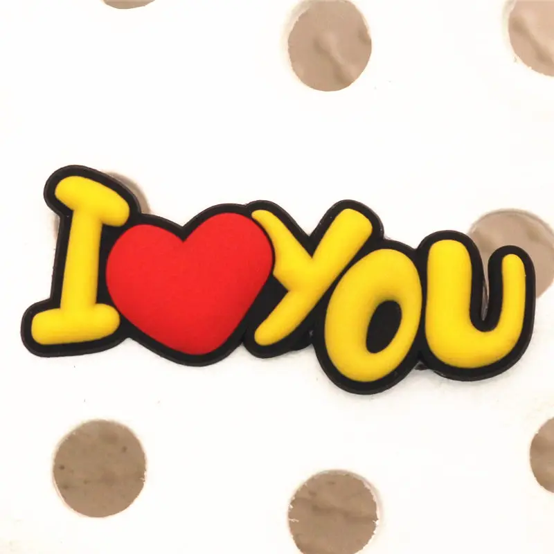 Single Sale 1pcs Greetings PVC Shoe Charms Accessories 15 Sentences Shoe Decoration for Croc jibz Party Kids Gifts Free shipping