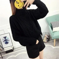 autumn autumn 2020 solid color hot sale turtleneck long sleeve knitting pullover keep warm sweater women