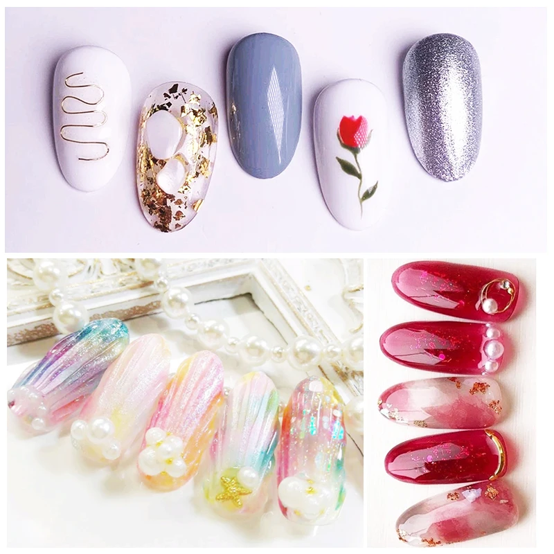 6 стилей/сумка 3D украшение для ногтей неровный жемчуг сверла горный хрусталь