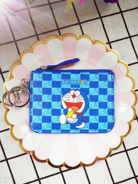 see chart Doraemon, модный плюшевый держатель для карт в стиле аниме, ПУ, Мультяшные сумки для кредитных карт, на молнии, для монет, автобусов, карт, кошелек для девочек, подарки на день рождения, Новинка - Цвет: see chart