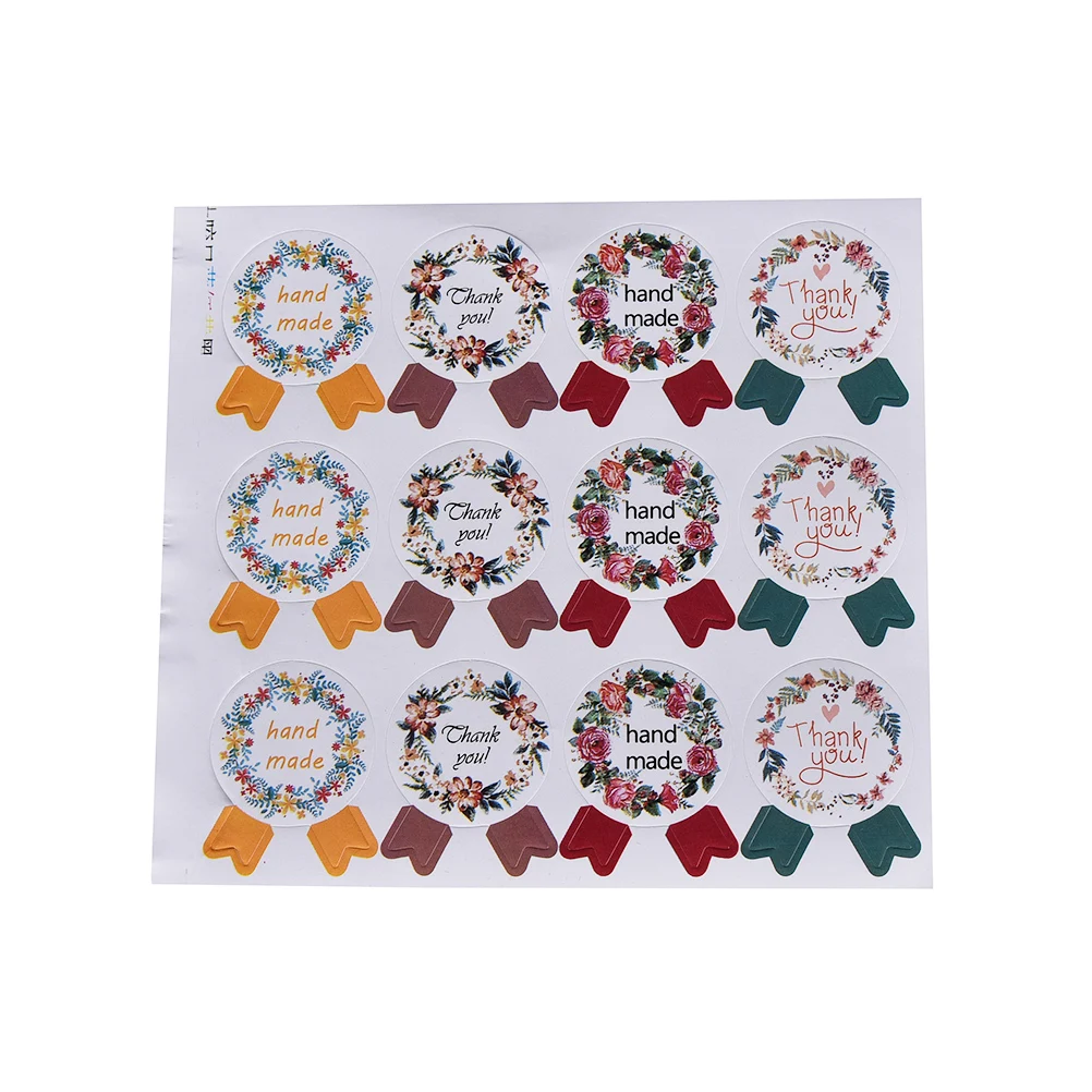 54 шт./60 шт. 3 5 см Цветочные дизайнерские наклейки для благодарности котики