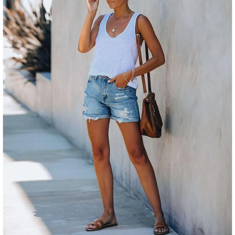 

Plus Size 2020 Women Jeans High Waist Jeans Sexy Casual Fashion Street Style Distressed Jeans Skinny