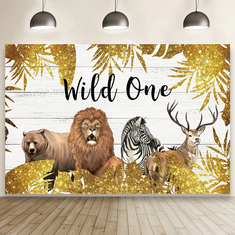 

Фон для фотосъемвечерние с изображением диких животных, детей, дня рождения, серая деревянная доска, Декор, семейный портрет, фотография на ...