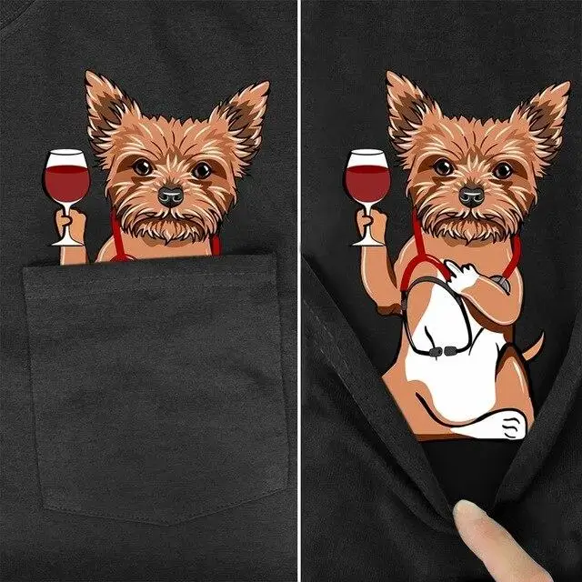 Футболка PLstar Cosmos модная летняя футболка с карманом и принтом мопса мужские