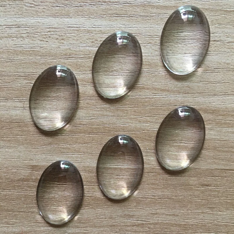 18*25 мм 10 шт овальный плоский задний прозрачный стеклянный кабошон Кристалл для Diy