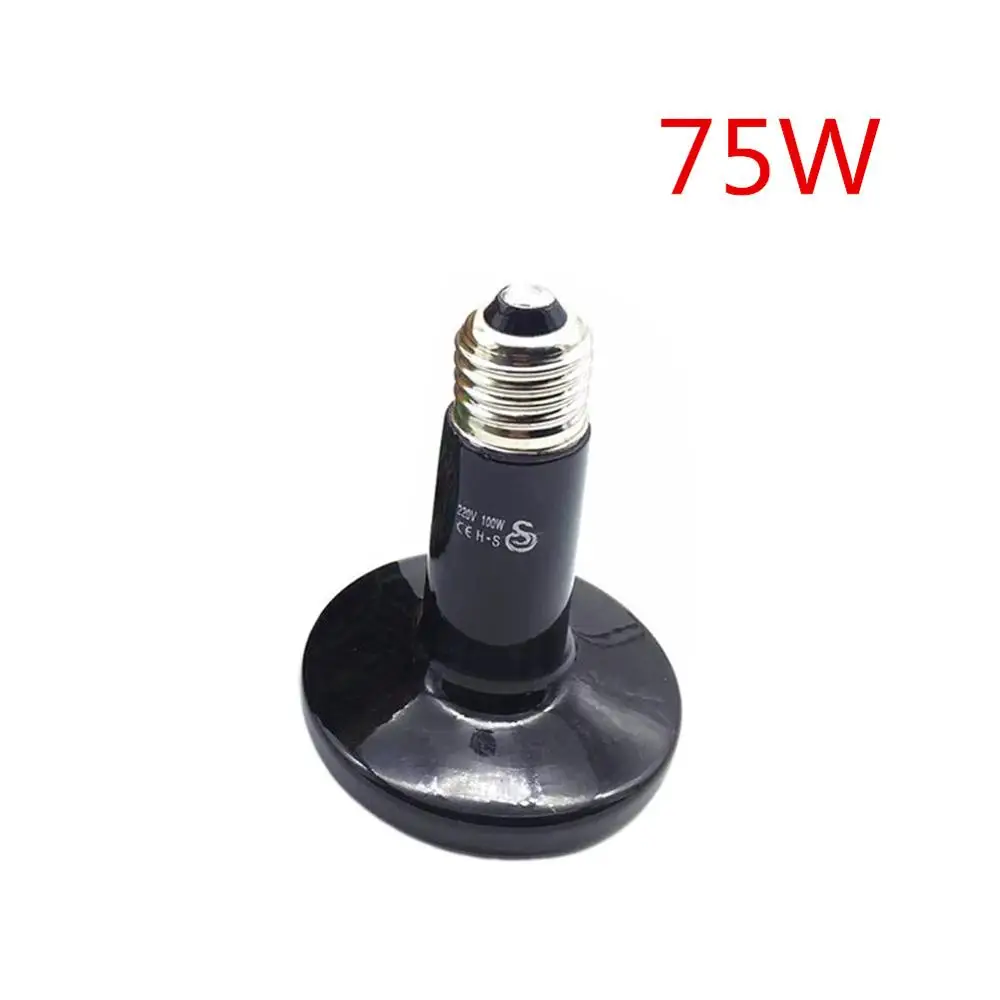 1Pc 220V Ceramics Heat Lamp 25W/50W/75W/100W/150W/200W Emitter Heater Pet Reptile Farm Animal Poultry Heat Breeding Light - Цвет: 75W