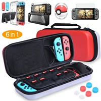 heystop carrying clear bag compatible with nintendo switch dockable pokeball plus case 6 in 1 accessories kit for ns