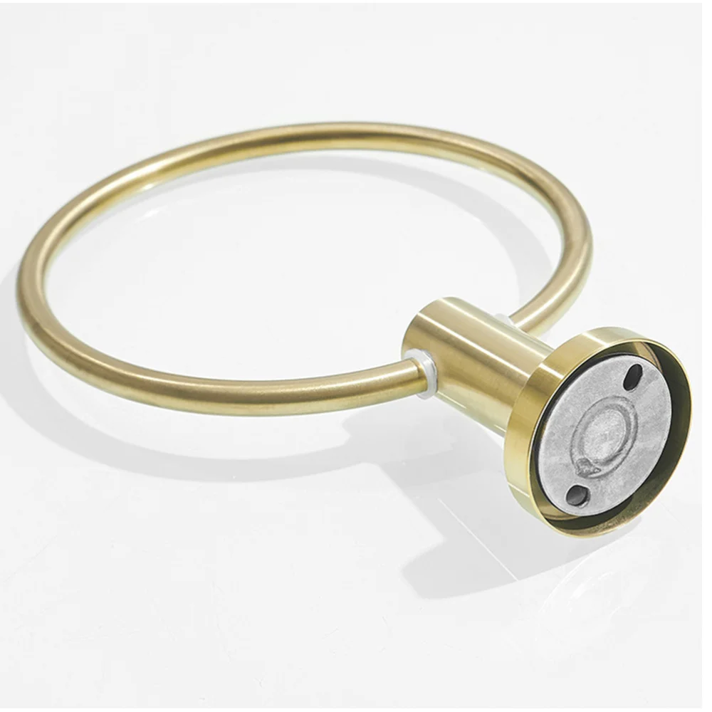 

Stainless Steel Towel Hook Hanging Bathroom Towel Ring Creative Towel Hook (Golden)