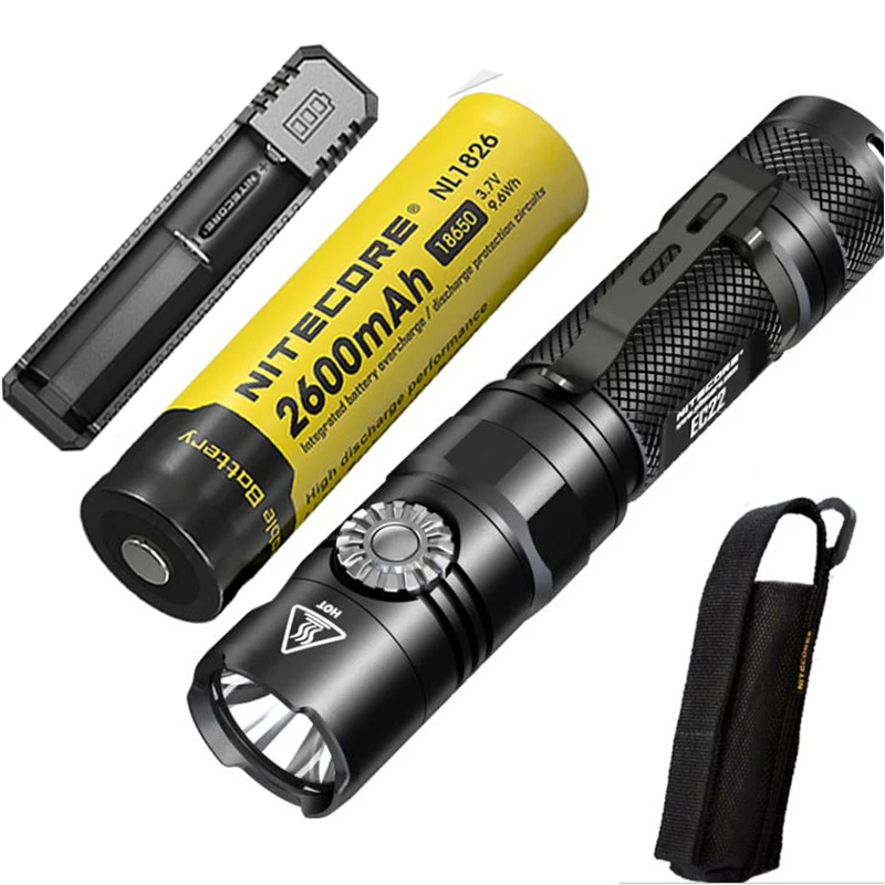 2018 новый Nitecore EC22 CREE XP L HD V6 светодиодный 1000 люменов бесступенчатая яркость фонарик