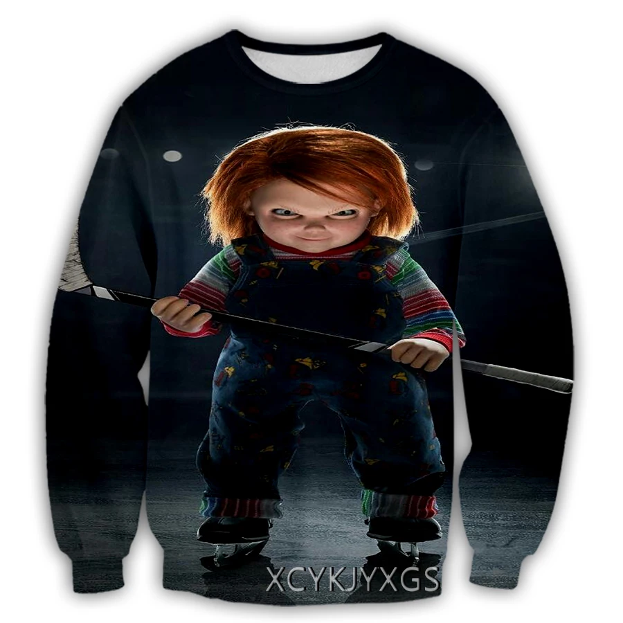 Новый мужской/женский пуловер с 3D принтом из фильма ужасов Чаки повседневный