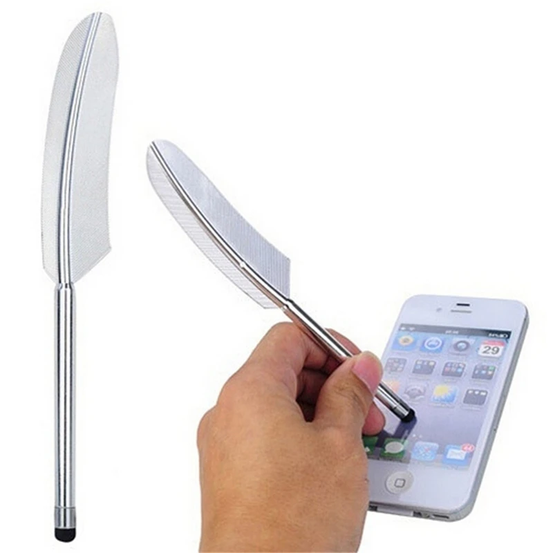 

15.5cm Touch Screen Pen Feather Universal Capacitive Stylus Touch Screen Pen For IPhone 5 4S 4 Samsung S4 Tablet PC Cell Phone
