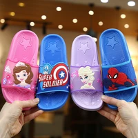 2021 springsummer marvel series captain america spider man and snow princess 1 16 years old boys and girls slippers pvcmaterial