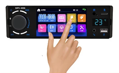 

Автомагнитола с сенсорным экраном 4,3 дюйма, 1 din, bluetooth, USB, TF, AUX, FM