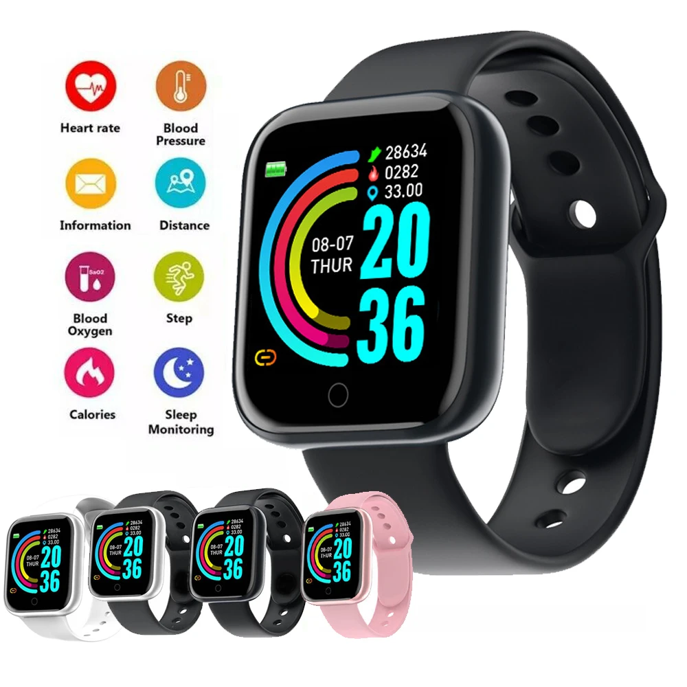 

Bluetooth Smart Watch Men Women For Valentine's Day Gift Smartwatch Couple Bracelet Sport Tracker For Android IOS Clock