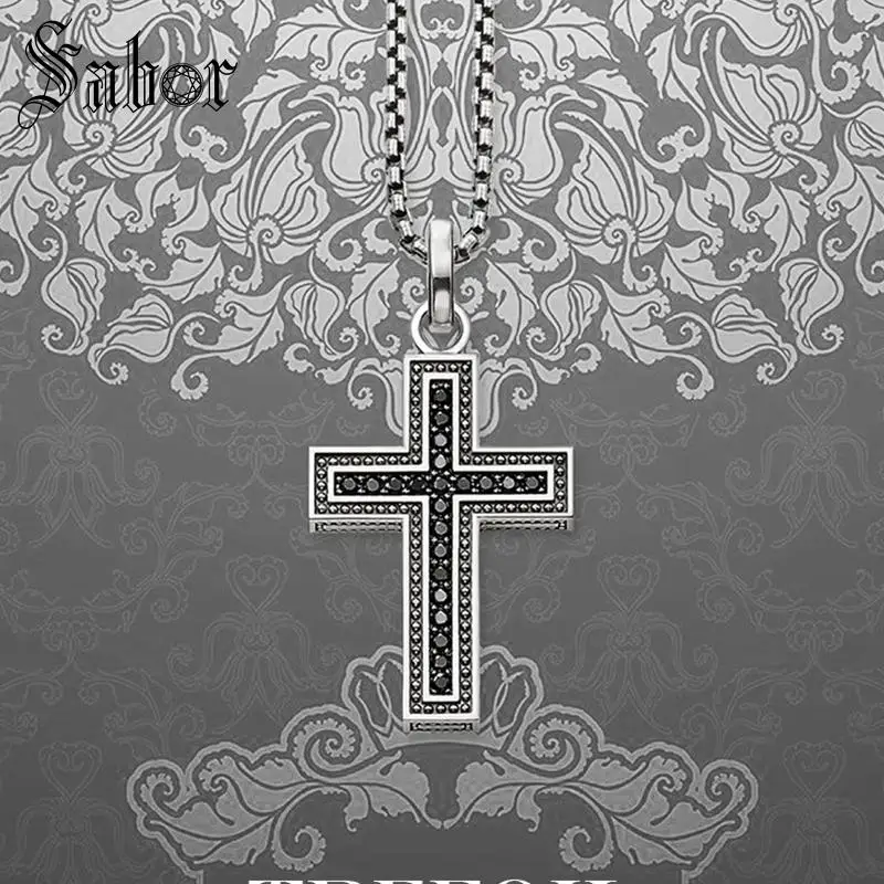 Ожерелье-цепочка из звеньев винтажное ожерелье с крестом модные ювелирные