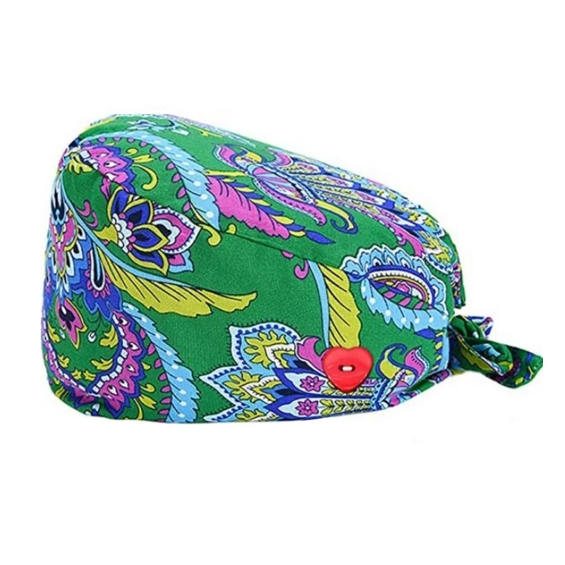 Шапка унисекс на кнопках для работы шапка с мультяшным принтом домашних животных