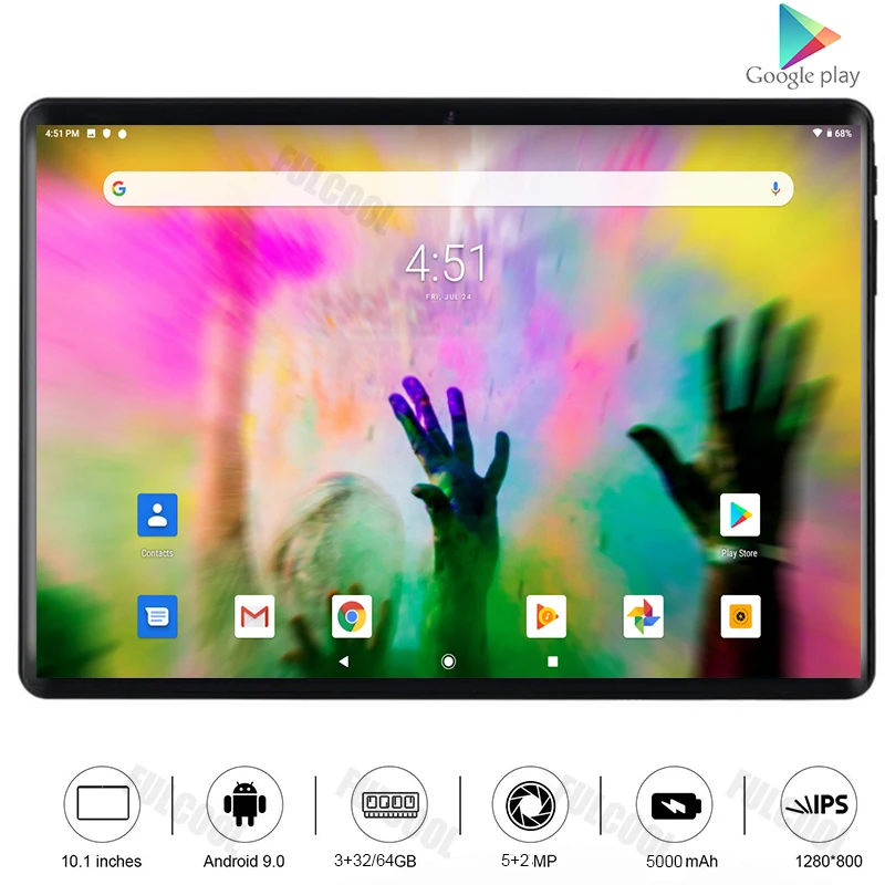 Новейший 10 дюймовый 4G LTE планшет сотовый телефон 3 ГБ ОЗУ 32 Гб ПЗУ Android 9 0 OS 2.5D