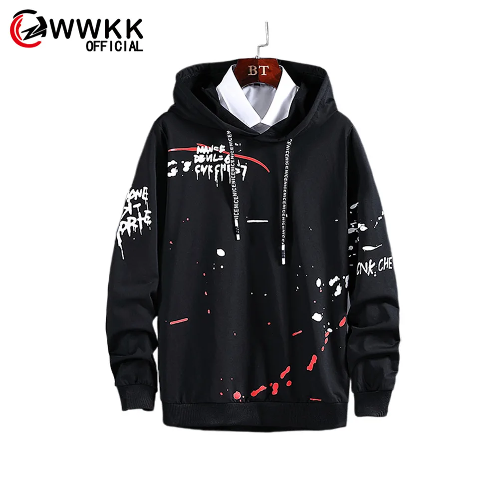 WWKK в стиле хип хоп Стиль мужские новые осенние модные футболки с буквенным