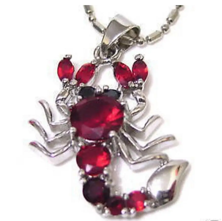 

Fashion jewelry Jewellery Red Crystal Scorpion Pendant Necklace