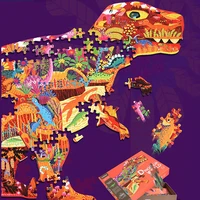 1set280pcs thick cardboard paper puzzle cartoon elephant dinosaur design kids toy puzzles children early educational
