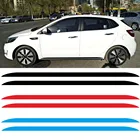 2 шт., Виниловая наклейка для Kia Picanto Morning Sports Door Side Skirt в полоску, стикеры декоративные для тела, автомобильные аксессуары